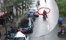 警方回應女孩橫穿馬路被警車撞飛